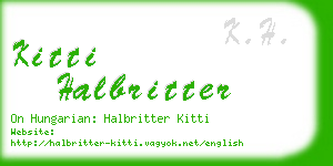 kitti halbritter business card